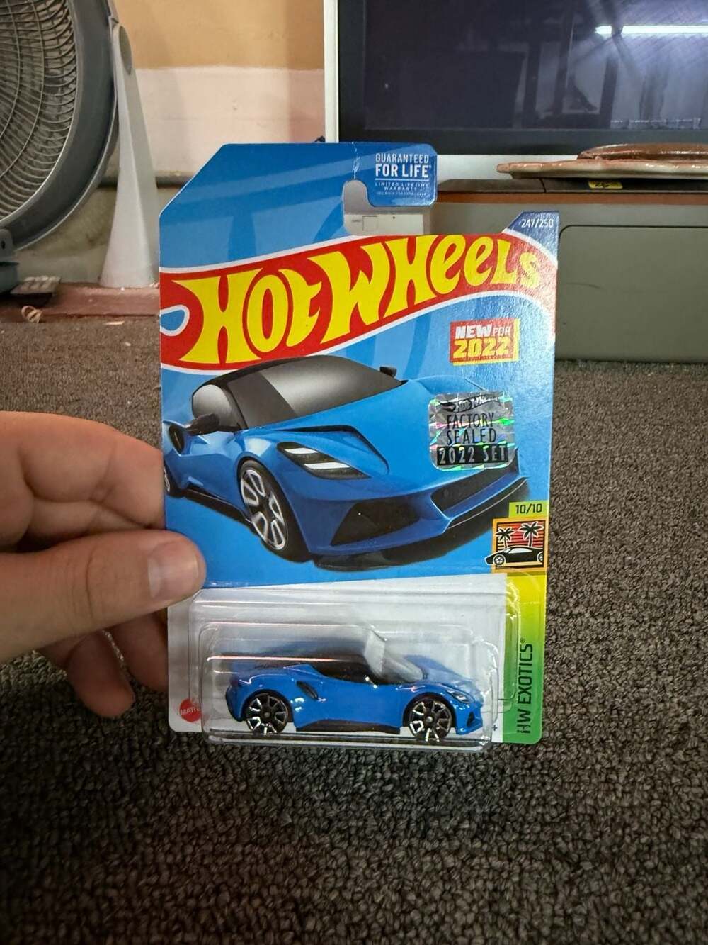 Hot Wheels Lotus Emira Blue HW Exotics 247/250 Factory Sealed 2022